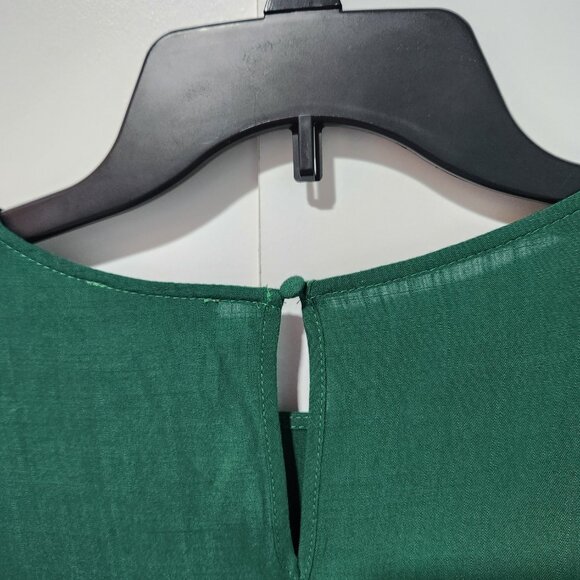 Andree by Unit NEW Green Long Sleeve Tiered Tunic Baby Doll Top Blouse Small - Picture 6 of 7